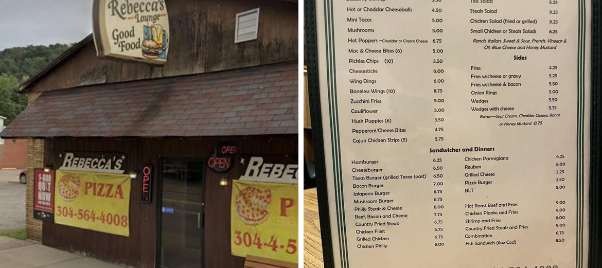 Rebecca's Restaurant & Lounge Menu
